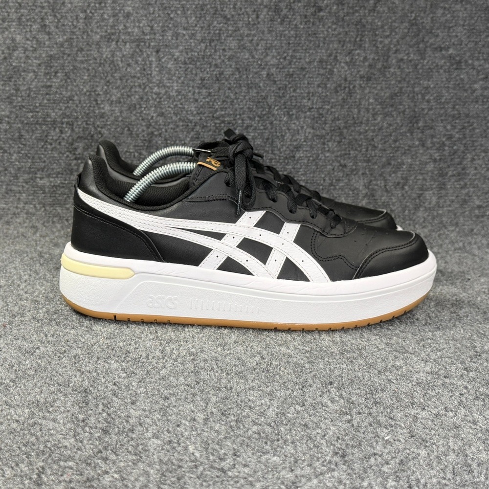 Asics Japan S ST Shoes Men's 10.5 Black White Leather Low Lace Platform Sneakers